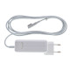 Блок живлення для ноутбука APPLE MagSafe 16.5V, 3.65A, 60W, white, квадратний, з євро-адаптером (A1184, A1330, A1344, A1278), L-подібний роз'єм MagSafe NBB-43028