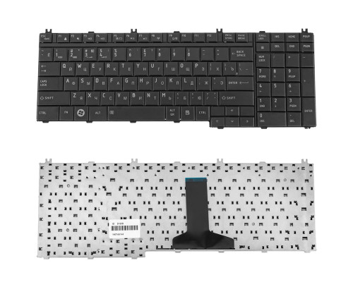 Клавіатура для ноутбука TOSHIBA (A500, L350, L500, L550, P200, P300, P500) rus, black (chiclet) NBB-51329