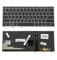 Клавіатура для ноутбука HP (EliteBook: 730 G5, 830 G5) rus, black, підсвічування клавіш, с джойстиком NBB-82051