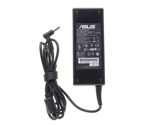 Блок живлення для ноутбука ASUS 19V, 4.74A, 90W, 4.5*3.0-PIN, 3 hole, L-подібний роз'єм, black (без кабеля) NBB-83551