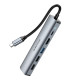 Хаб USB Borofone DH16 6-в-1 Type-C to HDMI+PD+USB3.0+USB2.0*2+RJ45(L=0.15M) Колір Сiрий 6941991115592 ma35479_3346510