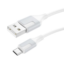 Кабель USB Borofone BX101 Creator Micro 2.4A Колір Бiлий 6941991108266