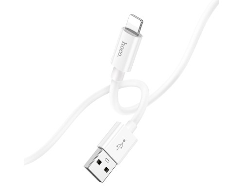 Кабель USB Hoco X87 Magic silicone Lightning Колір Бiлий 6931474783202