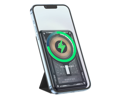 Універсальна Мобільна Батарея Power Bank Borofone BJ29 Discovery Edition PD20W magnetic wireless fast charging 10000mAh Колір Чорний 6974443388695 ma34001_3325295