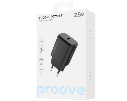 МЗП Proove Silicone Power 2 25W (Type-C) black 2003000258493 6901117966125