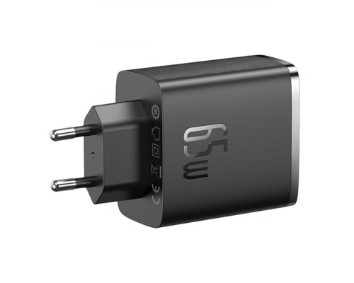 МЗП Baseus Cube Pro Fast Charger 65W (2 Type-C + USB) black 2003000212709 6932172641474