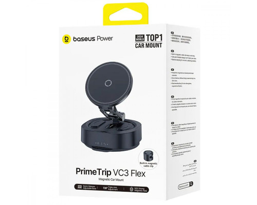 Автомобільний тримач Baseus PrimeTrip VC3 Flex Suction Type Car Mount black 2003000341829 6942521214877