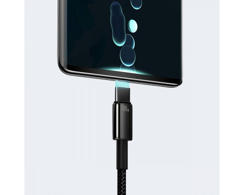 Кабель Baseus Tungsten Gold Fast Charging USB to Type-C 100W (2m) black 2001000965236 6932172618094