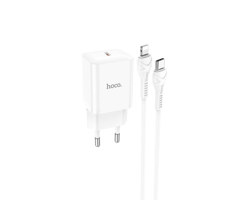 МЗП Hoco N27 Innovative 20W (1 Type-C) + Кабель Type-C to Lightning white 2001000624249 6931474783479