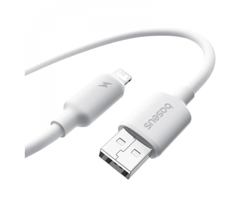 Кабель Baseus Foamed Silicone Fast Charging Lightning 2.4A (1m) white 2003000288858 6932172693756