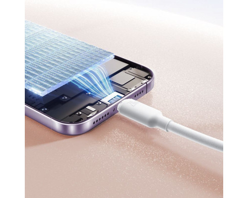 Кабель Baseus Foamed Silicone Fast Charging Lightning 2.4A (1m) white 2003000288858 6932172693756