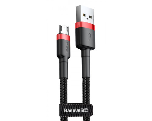 Кабель Baseus Cafule Micro USB 2.4A (0.5m) red/black