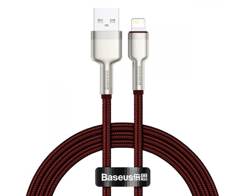 Кабель Baseus Cafule Metal Lightning 2.4A (1m) red