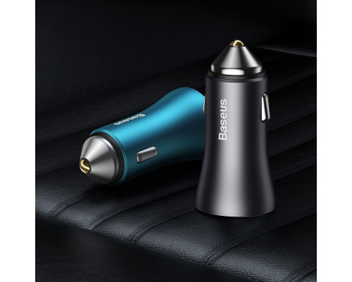 АЗП Baseus Golden Contactor Max Dual 60W USB + USB blue 2001001041908 6932172607999