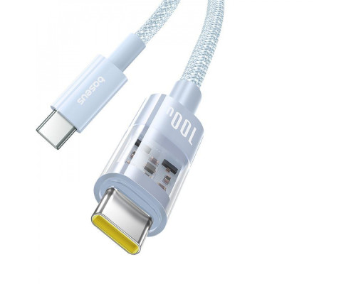 Кабель Baseus Gem Fast-Charging Type-C to Type-C 100W 2m blue