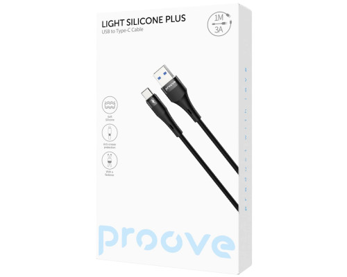 Кабель Proove Light Silicone Plus USB to Type-C 3A (1m) white 2003000238723 6901117513367