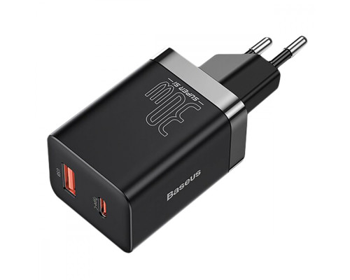 МЗП Baseus Super Si Pro Quick Charger Type-C+USB 30W black