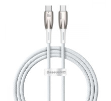 Кабель Baseus Glimmer Series Fast Charging Type-C to Type-C 100W (1m) white 2001000810581 6932172618049