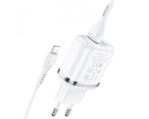 МЗП Hoco N4 Aspiring + Cable (Lightning) 2.4A 2USB white