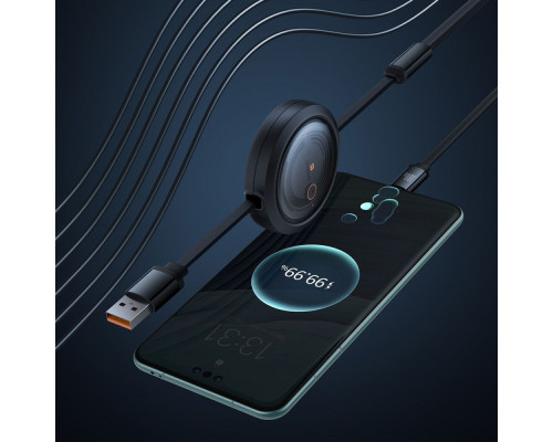 Кабель Baseus Free2Draw Retractable Crystal 3-in-1 (Micro USB+Lightning+Type-C) 100W (1.1m) black 2003000212587 6932172656430