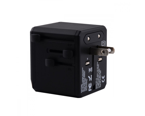 Travel Adapter Yesido MC-10 Type-C (UK/EU/US/AUS) black