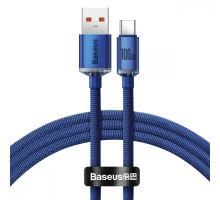Кабель Baseus Crystal Shine Series Fast Charging Type-C 100W (1.2m) blue 2001000502554 6932172602819