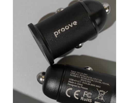 АЗП Proove Tiny Power 20W (USB + Type-C) black