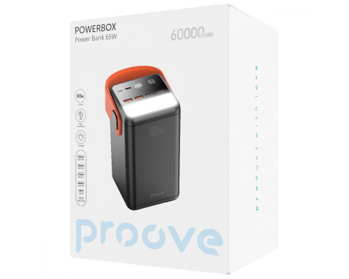 Портативна Батарея Proove Powerbox 65W 60000mAh black 2003000152753 6901118634863