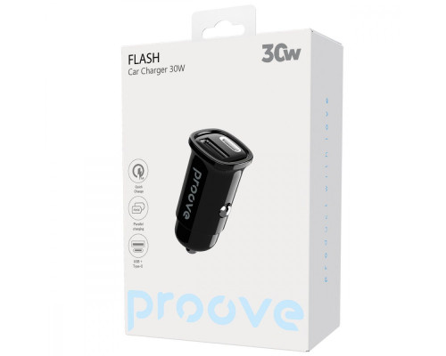 АЗП Proove Flash 30W (Type-C + USB) black 2003000181197 6901113506592