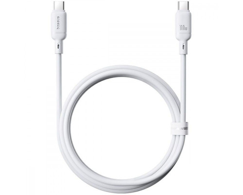 Кабель Baseus Silky Series Fast Charging Type-C to Type-C 100W (1m) white 2003000229288 6932172668860