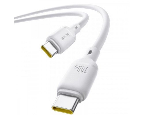 Кабель Baseus Silky Series Fast Charging Type-C to Type-C 100W (1m) white 2003000229288 6932172668860