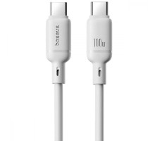 Кабель Baseus Silky Series Fast Charging Type-C to Type-C 100W (1m) white 2003000229288 6932172668860