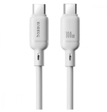 Кабель Baseus Silky Series Fast Charging Type-C to Type-C 100W (1m) white 2003000229288 6932172668860