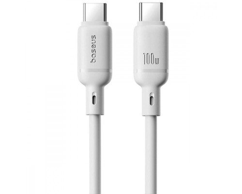 Кабель Baseus Silky Series Fast Charging Type-C to Type-C 100W (1m) white 2003000229288 6932172668860