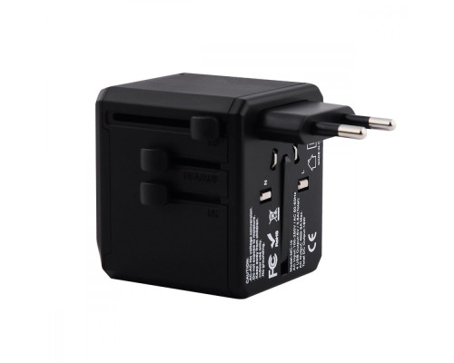 Travel Adapter Yesido MC-10 Type-C (UK/EU/US/AUS) black