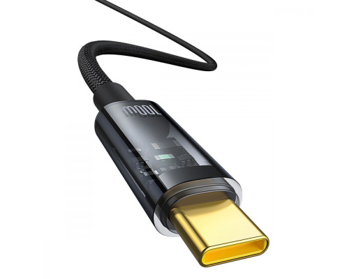 Кабель Baseus Explorer Series Auto Power-Off Type-C to Type-C 100W (1m) black 2003000171662 6932172660611