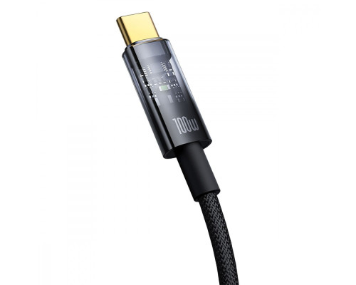 Кабель Baseus Explorer Series Auto Power-Off Type-C to Type-C 100W (1m) black 2003000171662 6932172660611