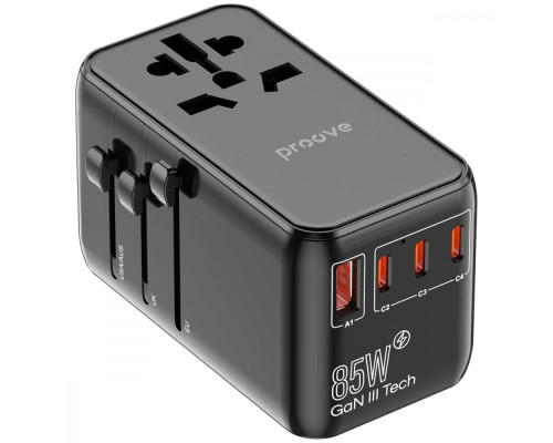 Універсальний адаптер Proove Trip 85W black 2003000150452 6901111107142
