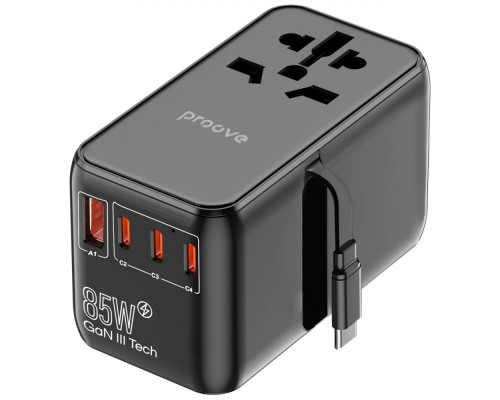 Універсальний адаптер Proove Trip 85W black 2003000150452 6901111107142