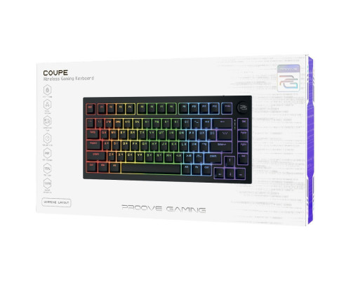 Бездротова клавіатура Proove Gaming Coupe (Ukraine Layout) black/purple 2003000300291 6901114175988