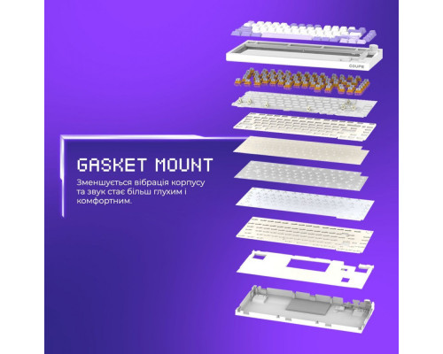 Бездротова клавіатура Proove Gaming Coupe (Ukraine Layout) black/purple 2003000300291 6901114175988