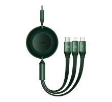 Кабель Baseus Bright Mirror 2 Series 3-in-1 (Micro USB+Lightning+Type-C) 100W (1.1m) green 2001000810109 6932172609160