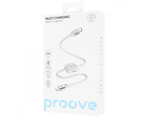 Кабель Proove Multi Charging Type-C to Lightning 27W white 2003000206425 6901113651711