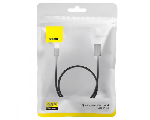 Кабель Baseus AirJoy Series USB(male) to USB(female) (0.5m) black 2001001041670 6932172629656