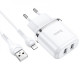 МЗП Hoco N4 Aspiring + Cable (Lightning) 2.4A 2USB white