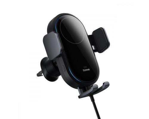 Автомобільний тримач з Бездротовим ЗП Baseus LightChaser 15W black