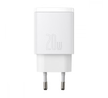 МЗП Baseus Compact Quick Charger 20W QC+ PD (1Type-C + 1USB) white 2001000379620 6953156207240