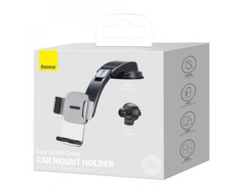 Автомобільний тримач Baseus Easy Control Clamp Pyste Type + Air Outlet set silver