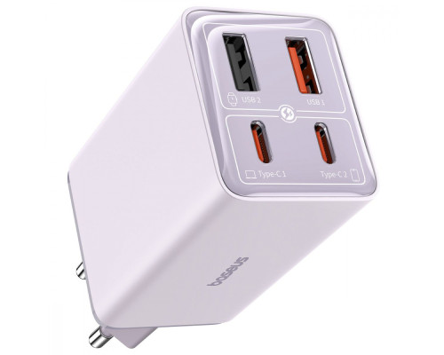 МЗП Baseus GaN6 Pro Fast Charger 2 Type-C + 2 USB 65W purple 2001001966973 6932172644468