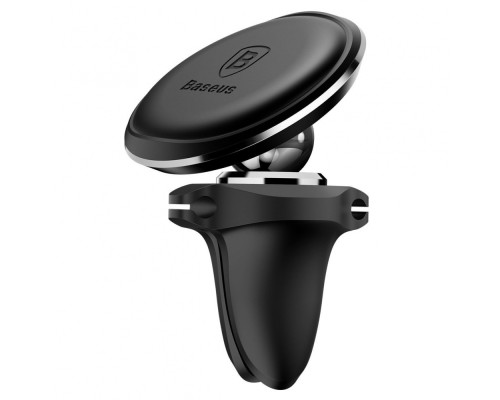 Тримач в машину Baseus Magnetic Air Vent Car Mount With Cable Clip black